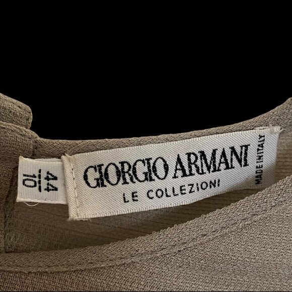 GEORGIO ARMANI taupe blouse - Picture 3 of 4